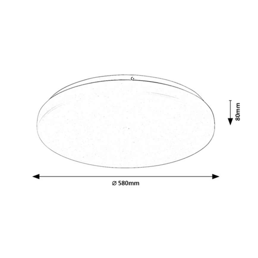 Rabalux - Plafonnier LED dimmable 60 W, 230 V, 3000–6500 K, Ø 58 cm + télécommande