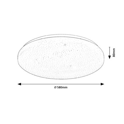 Rabalux - Plafonnier LED dimmable LED/60W/230V 3000-6500K Ø 58 cm + télécommande