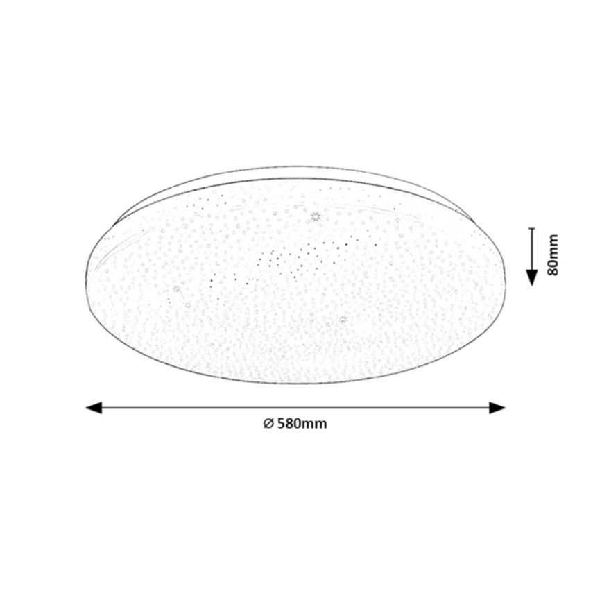 Rabalux - Plafonnier LED dimmable 60 W/230 V 3000-6500 K Ø 58 cm + télécommande