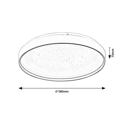 Rabalux - Plafonnier LED dimmable, 60W/230V, 3000-6500K, Ø 58 cm + télécommande