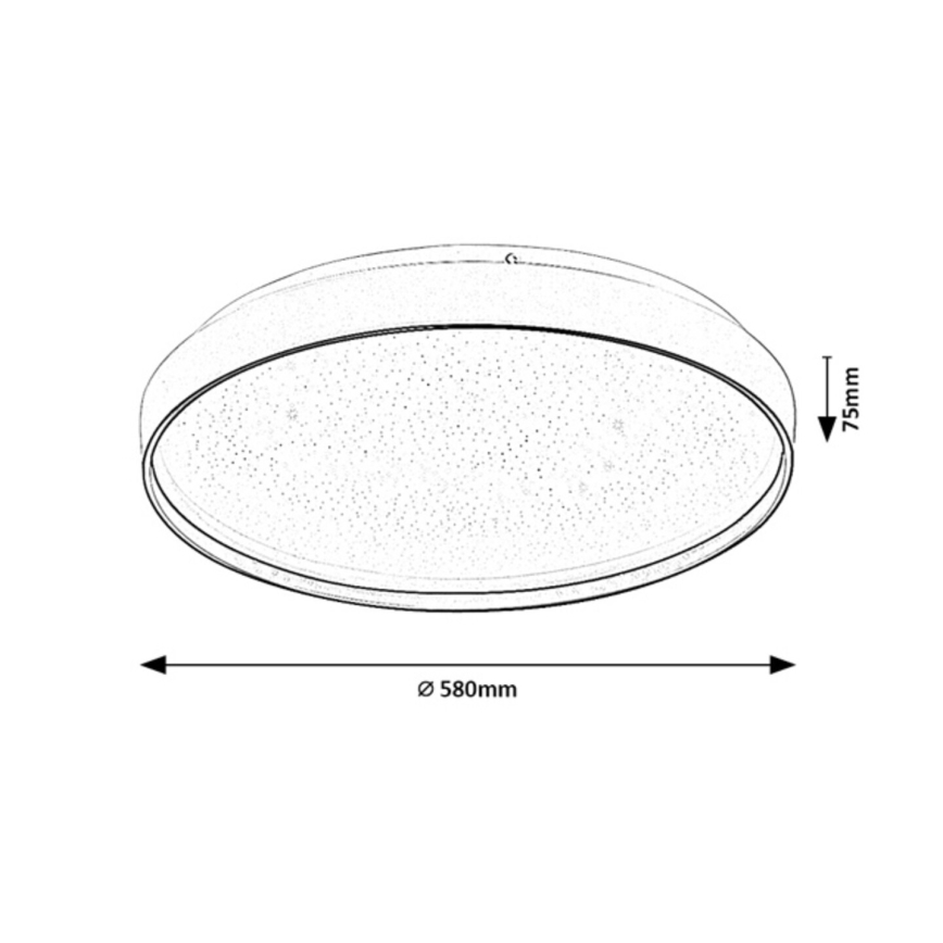 Rabalux - Plafonnier LED dimmable, 60W/230V, 3000-6500K, Ø 58 cm + télécommande