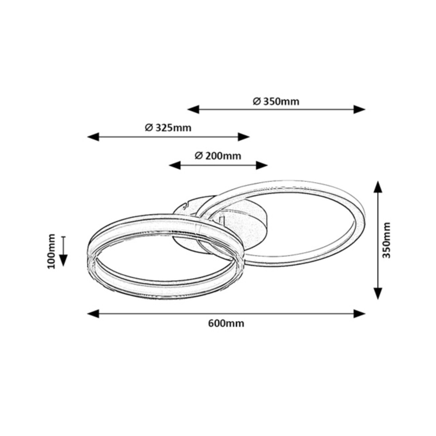 Rabalux - Plafonnier LED dimmable LED/38W/230V 3000-6500K 60x35 cm + télécommande
