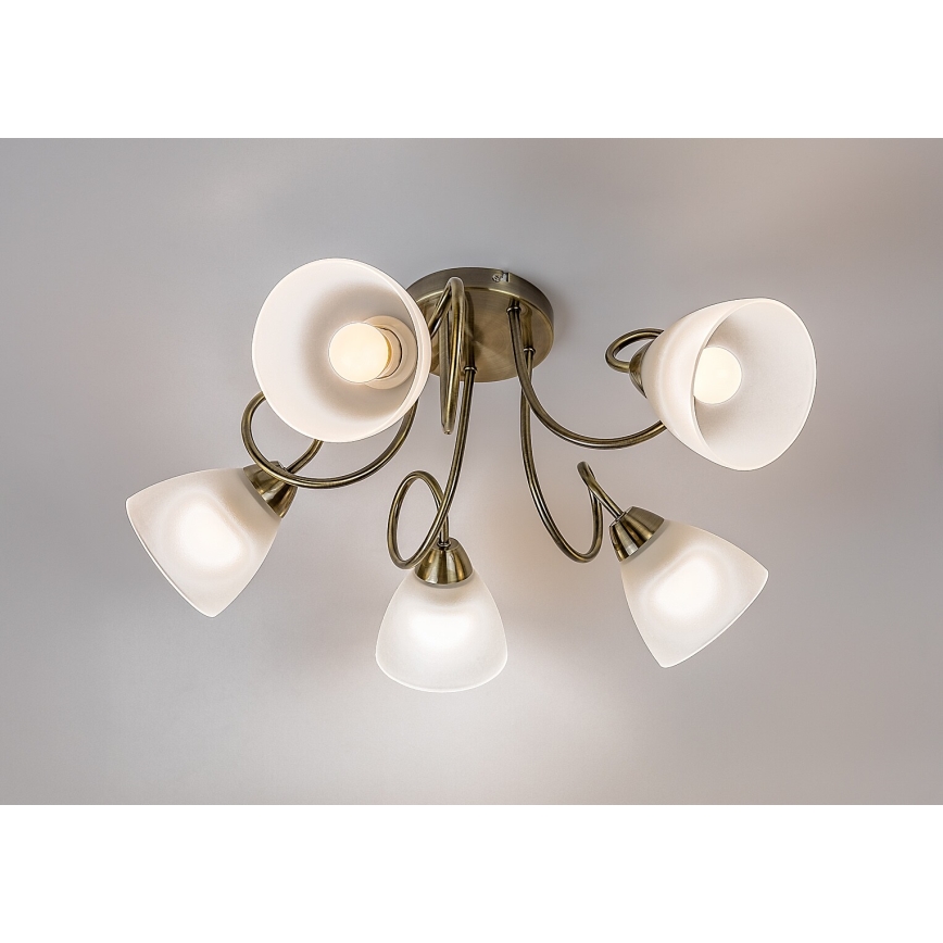 Rabalux - Plafonnier 5 lampes E27, 60 W, 230 V