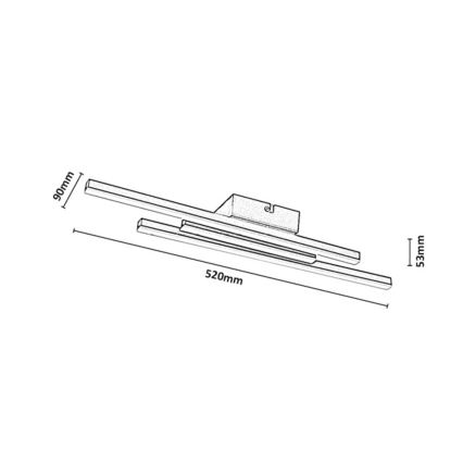 Rabalux - Plafonnier LED LED/18W/230V 4000K noir