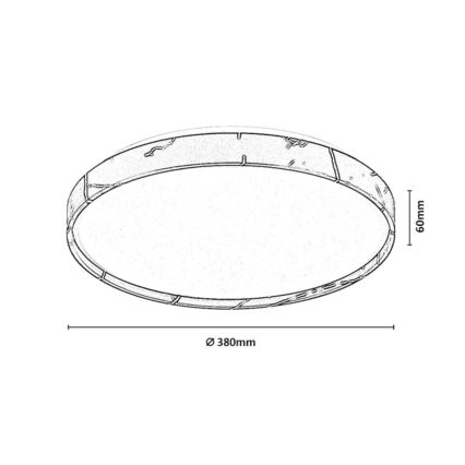 Rabalux - plafonnier LED dimmable LED/24W/230V 3000-6500K Ø 38 cm blanc + télécommande