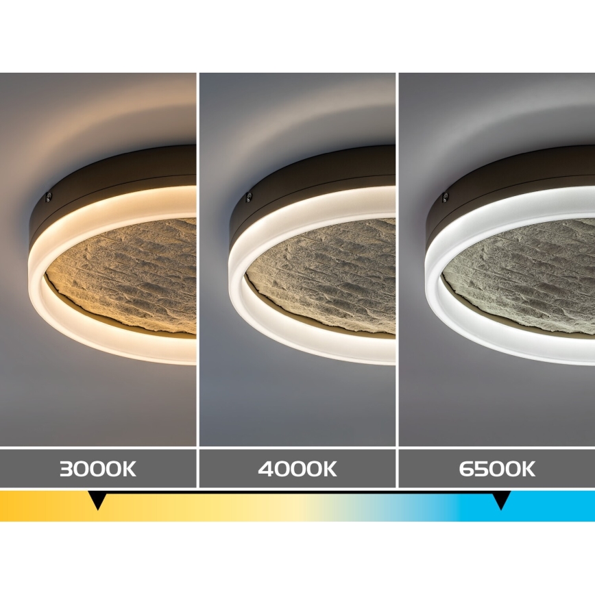 Rabalux - Plafonnier LED dimmable LED/24W/230V 3000-6500K Ø 40 cm beige + télécommande