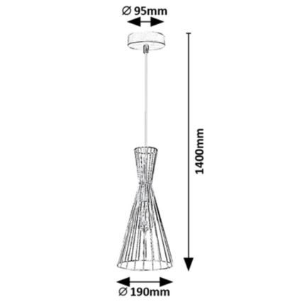 Rabalux - Suspension avec tige 1xE27/60W/230V