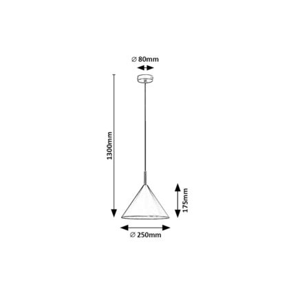Rabalux 72008 - Suspension sur câble 1xE27/40W/230V Ø 25 cm blanche