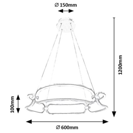 Rabalux - Suspension filaire LED/67W/230V 4000K