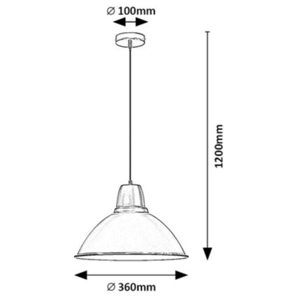 Rabalux - Suspension filaire 1xE27/60W/230V blanc