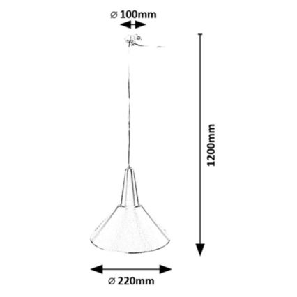 Rabalux - Suspension filaire 1xE27/40W/230V