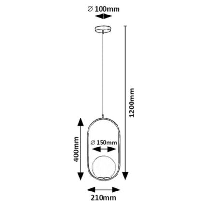 Rabalux - Suspension filaire 1xE27/20W/230V