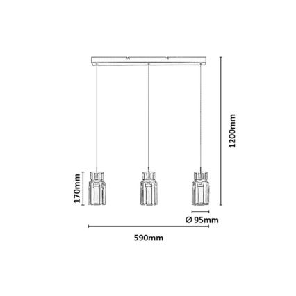 Rabalux - Suspension LED sur câble LED/27W/230V 3000K dorée