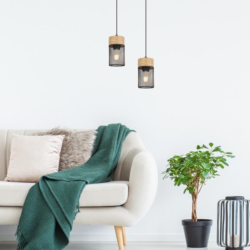 Rabalux - Suspension filaire 1xE27/25W/230V hêtre