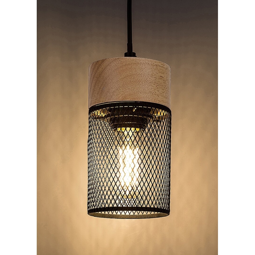 Rabalux - Suspension filaire 1xE27/25W/230V hêtre