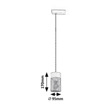 Rabalux - Suspension filaire 1xE27/25W/230V hêtre