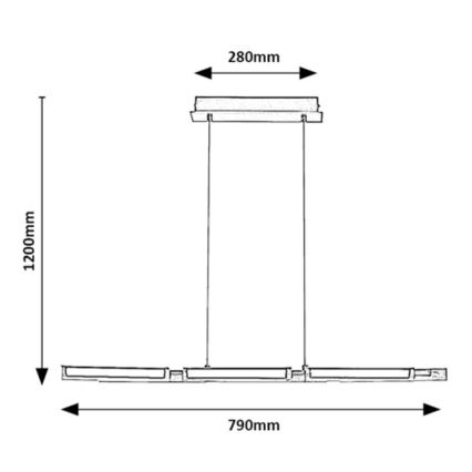 Rabalux - Suspension filaire LED LED/30W/230V 3000K