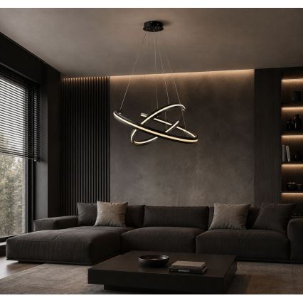 Rabalux - Lustre LED dimmable sur câble LED/80W/230V 3000-6500K noir + télécommande