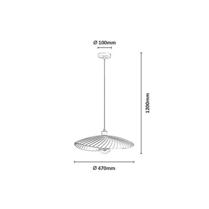 Rabalux - Suspension sur câble 1xE27/40W/230V beige