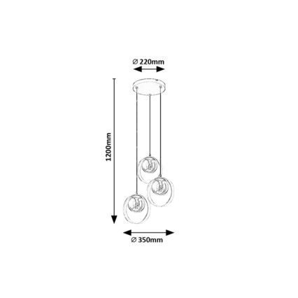 Rabalux - Suspension filaire 3xE14/15W/230V