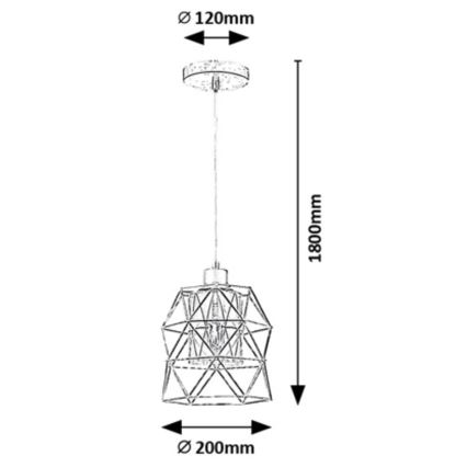 Rabalux - Suspension filaire 1xE27/40W/230V