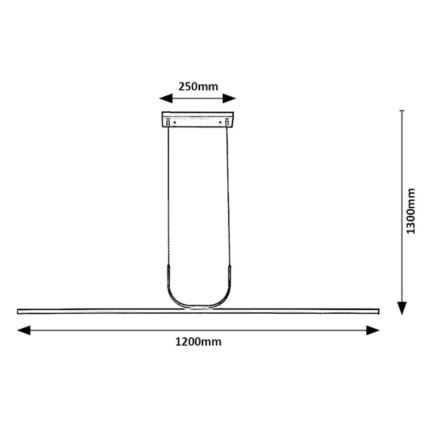 Rabalux - Suspension filaire LED LED/25W/230V 3000K noir