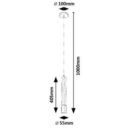 Rabalux - Suspension filaire 1xGU10/50W/230V hêtre