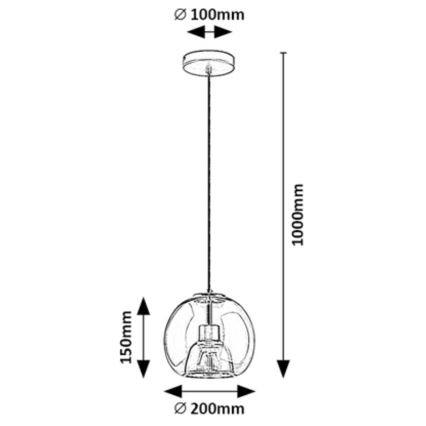 Rabalux - Suspension filaire 1xE27/60W/230V