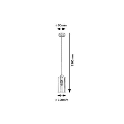 Rabalux - Suspension filaire 1xE27/25W/230V chêne