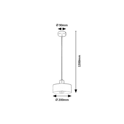 Rabalux - Suspension sur câble 1xE27/25W/230V