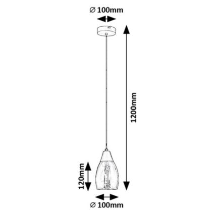 Rabalux - Suspension filaire 1xE27/15W/230V