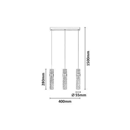 Rabalux - Suspension sur câble LED/24W/230V 3000K