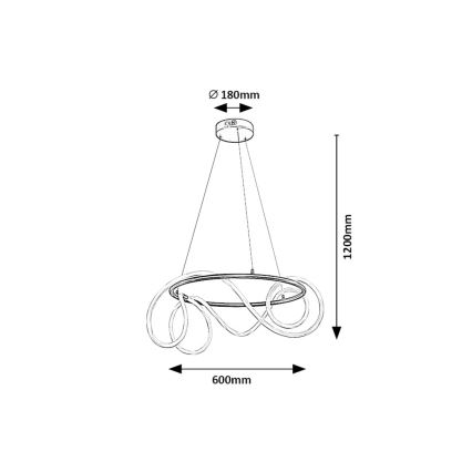 Rabalux - Suspension filaire LED/54W/230V