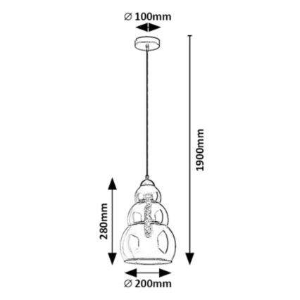 Rabalux - Suspension filaire 1xE27/40W/230V