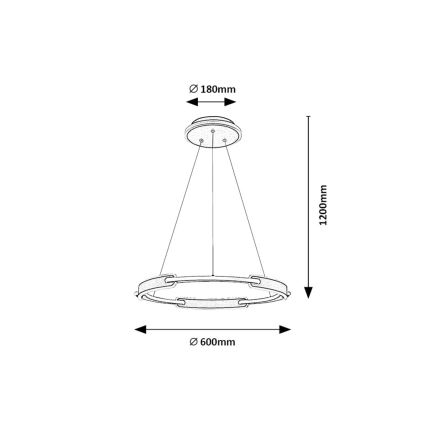 Rabalux - Suspension filaire LED/45W/230V 3000K/4000K
