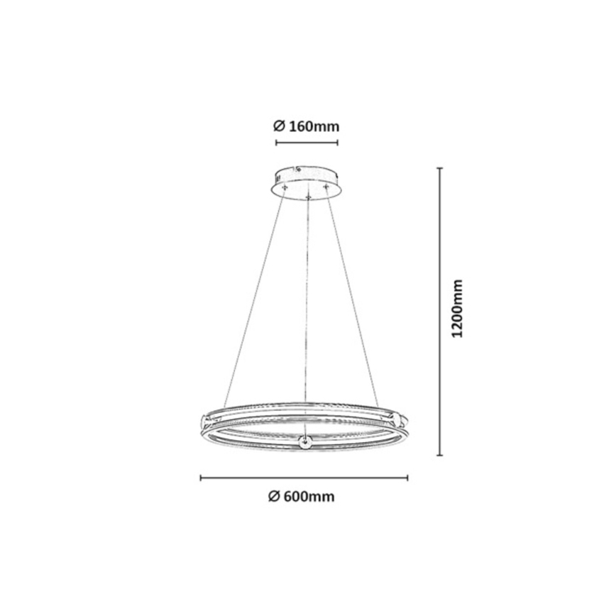 Rabalux - LED suspension dimmable sur câble LED/60W/230V 3000-6500K gris + télécommande