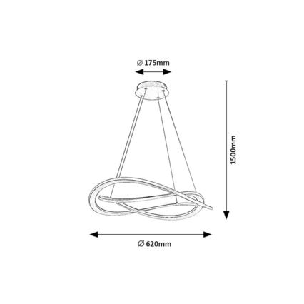 Rabalux - Suspension sur câble LED/72W/230V 3000K