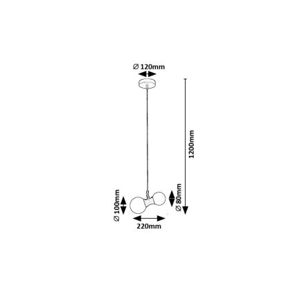 Rabalux - Suspension filaire 2xG9/28W/230V