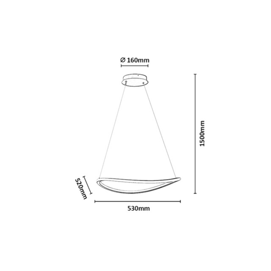 Rabalux - Lustre LED dimmable sur câble LED/45W/230V 3000-6500K + télécommande