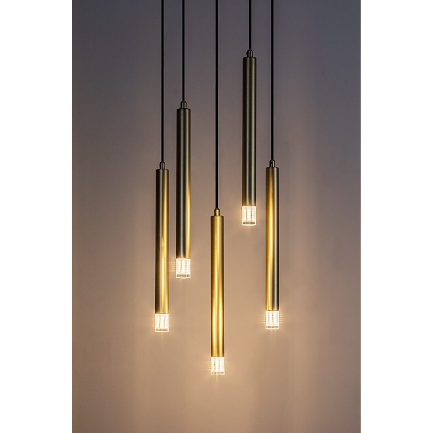 Rabalux - Suspension filaire 5xG9/5W/230V doré