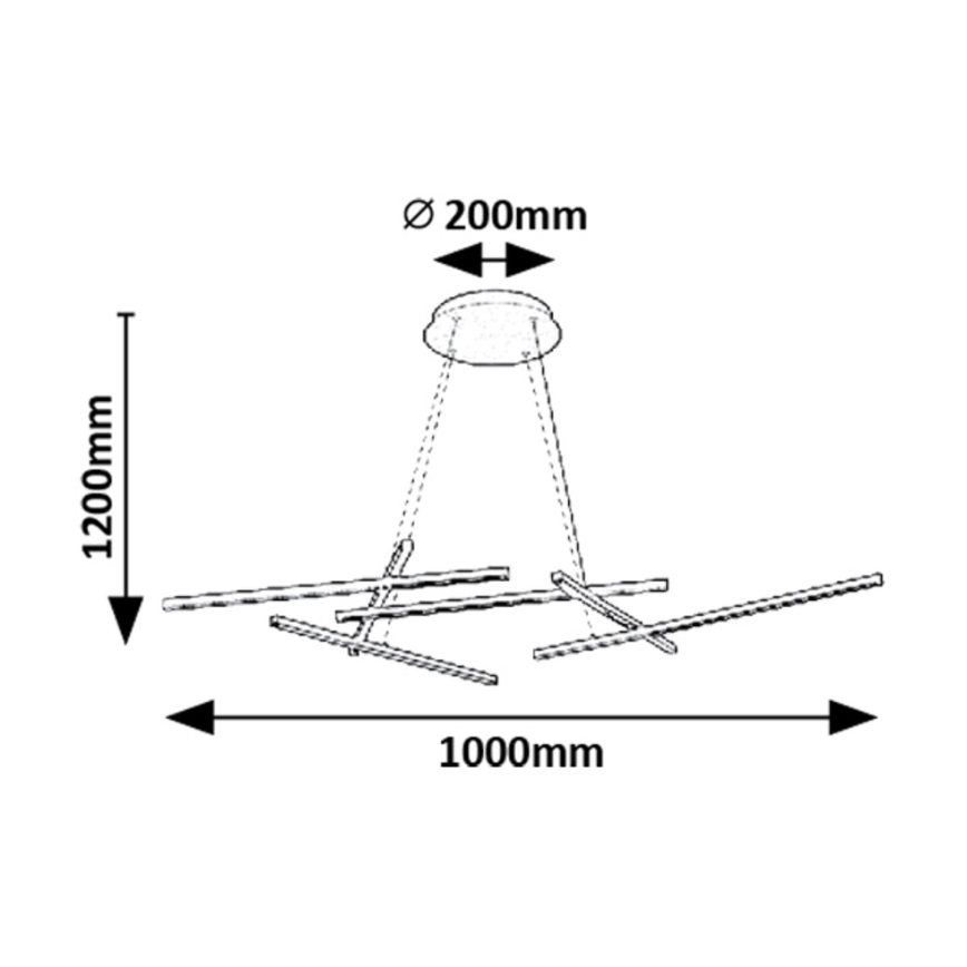Rabalux - Suspension filaire à intensité variable LED/40W/230V 3000-6500K + Télécommande