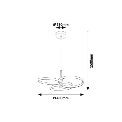 Rabalux - Suspension LED dimmable sur câble LED/50W/230V 3000-6500K + télécommande