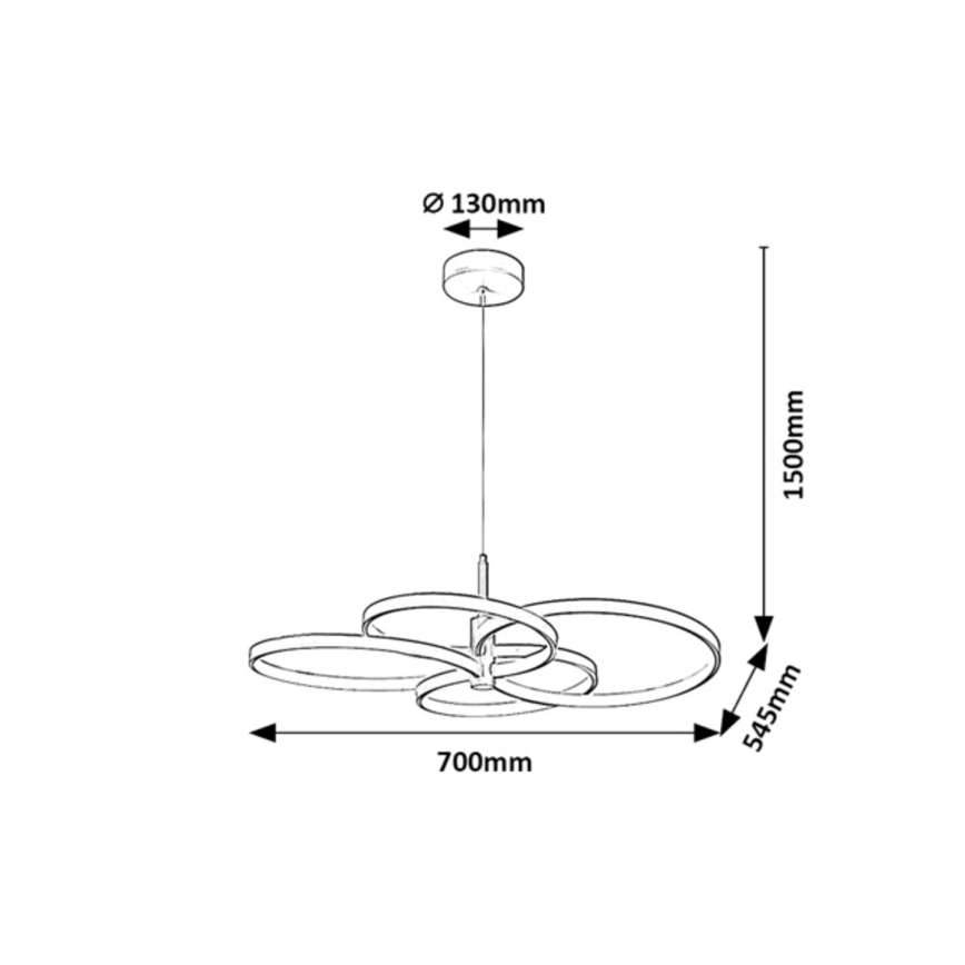 Rabalux - Suspension LED dimmable sur câble LED/70W/230V 3000-6500K + télécommande