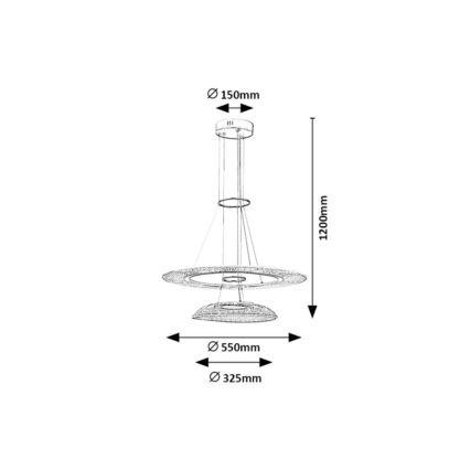 Rabalux - Suspension sur câble LED/36W/230V 3000K