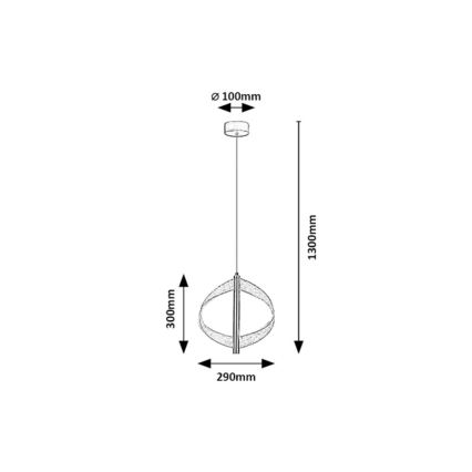 Rabalux - Suspension LED sur câble / 8 W / 230 V / 3000 K