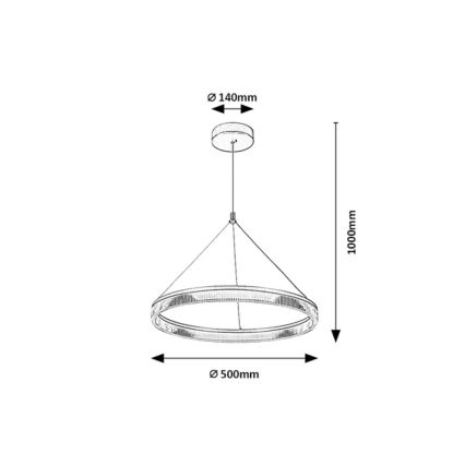 Rabalux - Suspension LED à intensité variable sur câble LED/24W/230V 3000-6500K + télécommande