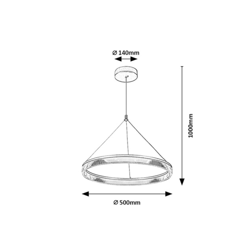 Rabalux - Suspension LED à intensité variable sur câble LED/24W/230V 3000-6500K + télécommande