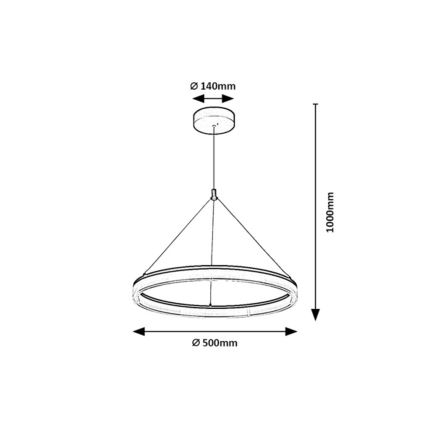 Rabalux - Suspension LED dimmable sur câble LED/24W/230V 3000-6500K + télécommande
