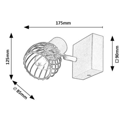 Rabalux - Spot mural 1xE14/10W/230V