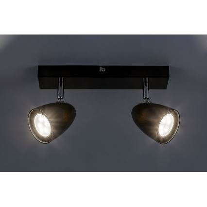 Rabalux - Spot 2xGU10/5W/230V noir